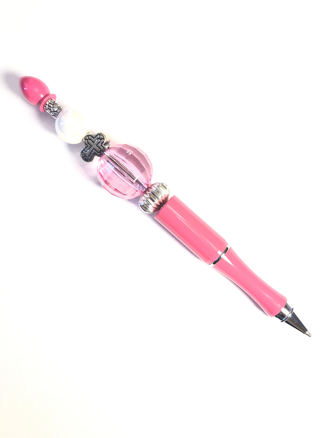 Hot Pink Pen With Cross - Standard Size